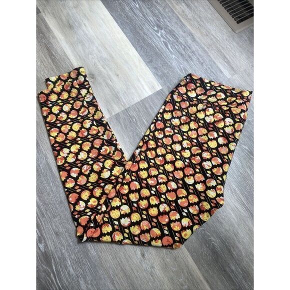 Lularoe Women’s TC Leggings Spring Flowers Tulips - Picture 2 of 4